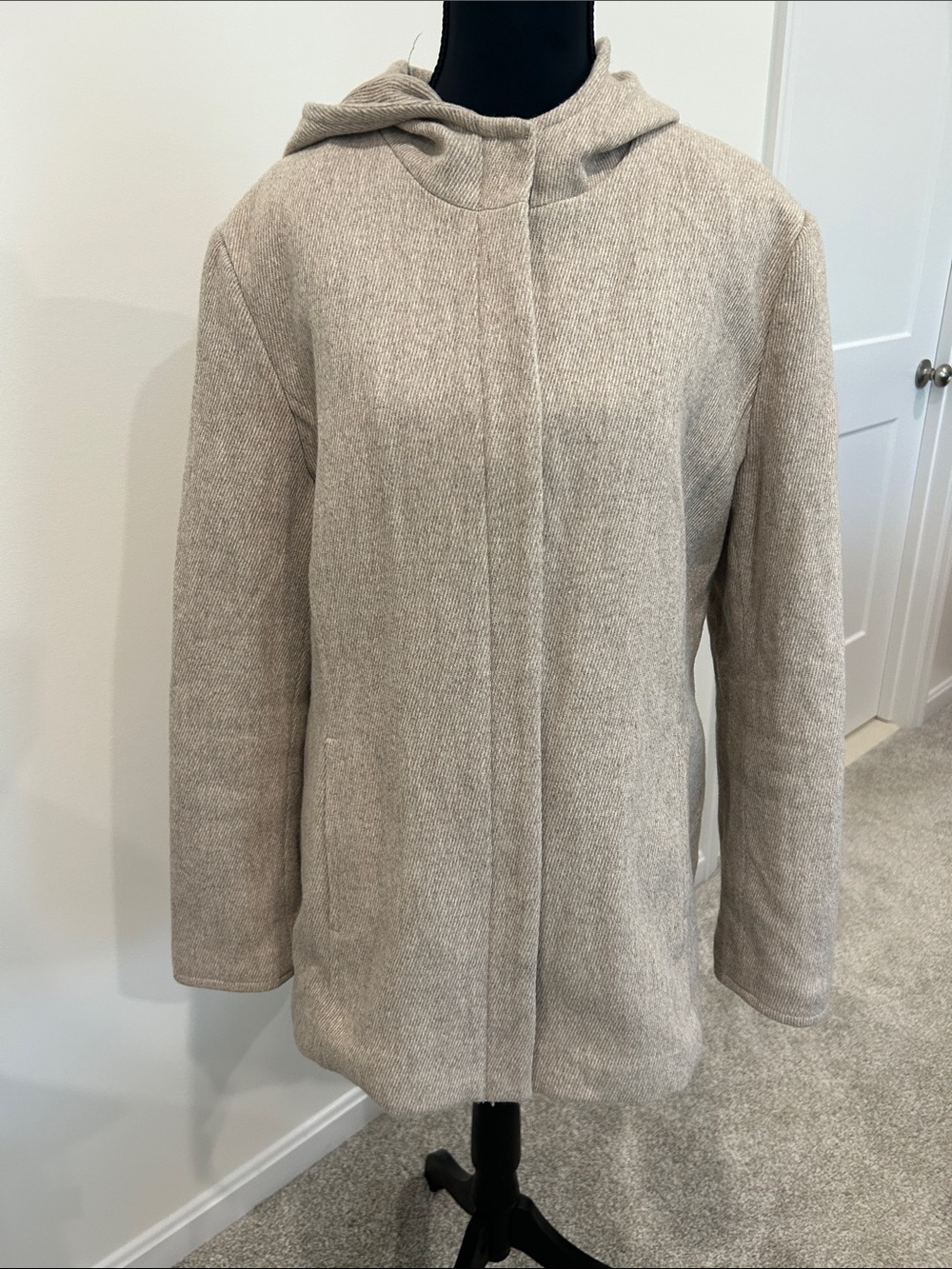 GAP Women's Hooded Trench Coat - Light Beige